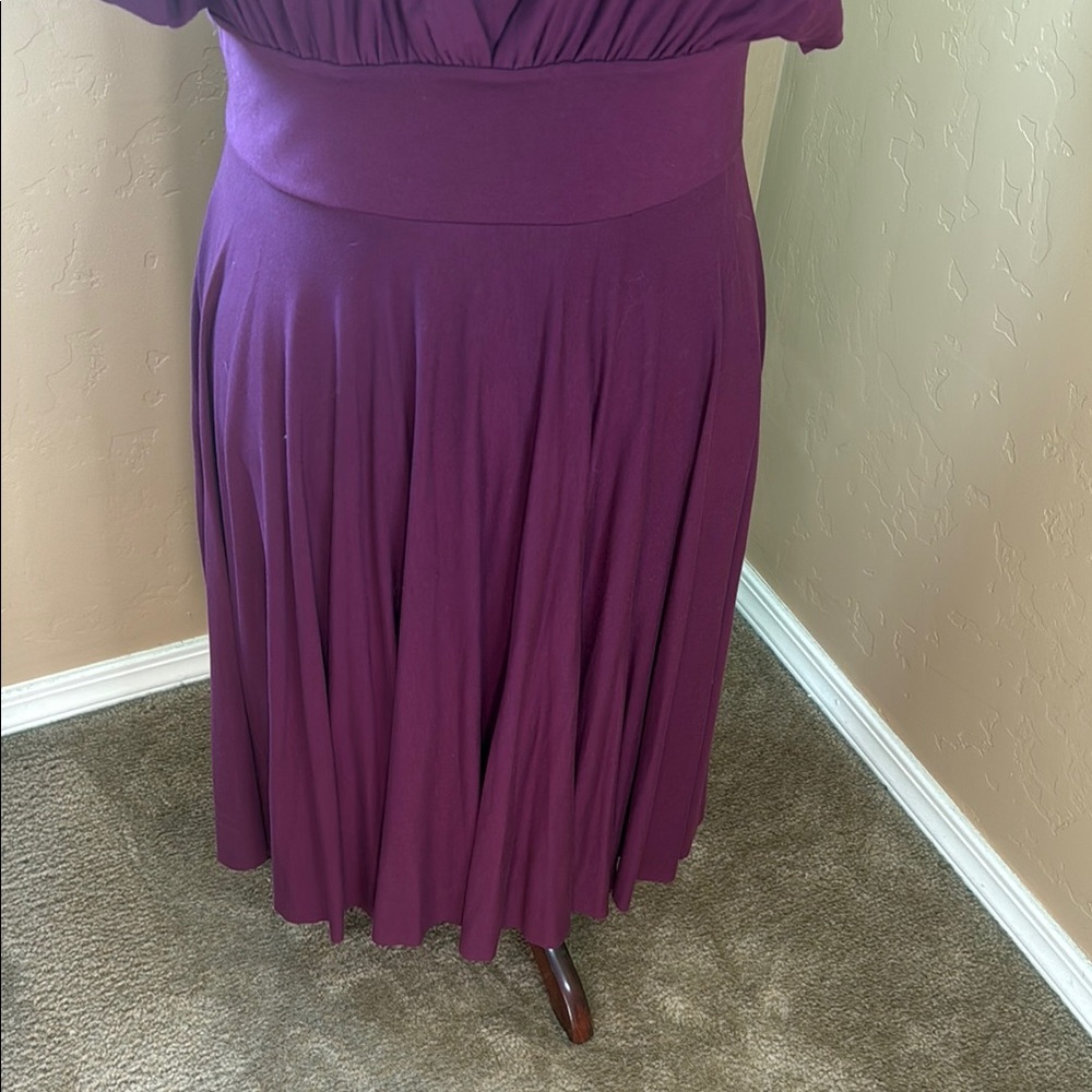 White House Black Market Deep Purple Midi Dress - Picture 6 of 6